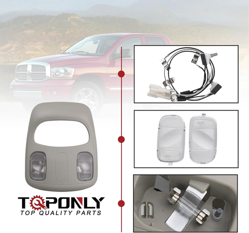 TQPONLY Overhead Console Dome Map Reading Light Lamp Compatible with Dodge Ram 1 - Picture 5 of 12