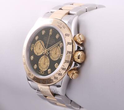 オリバーガル　CHANEL　40.5×40.5 Rolex Daytona 116523 18k Two Tone 40mm Watch-Custom Black Diamond