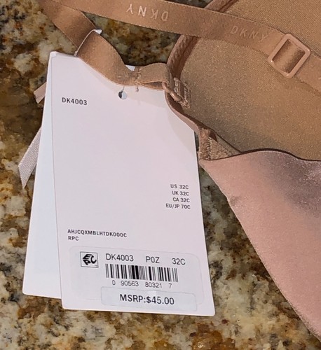 DKNY Litewear Molded Cup Strapless Nude Underwire Bra NEW Womens Sz 34DD 36DD - Picture 13 of 13