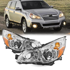 For 2010-2014 Subaru Outback/Legacy Projector Chrome Headlights Left+Right 10-14
