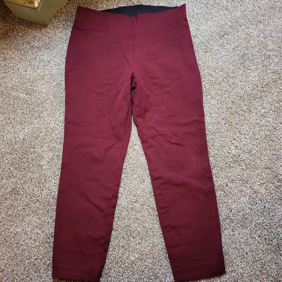 Pantalón de vestir rojo terciopelo, talla 10