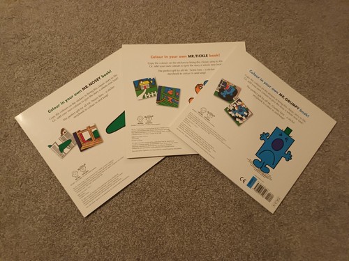 Mr Men Copy Colouring Books - Mr Tickle, Mr Grumpy, Mr Nosey - New - Fast Del - Foto 3 di 3