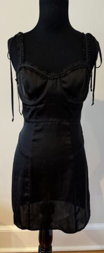 Vestido negro satinado For Love And Lemons talla XS - Imagen 5 de 10