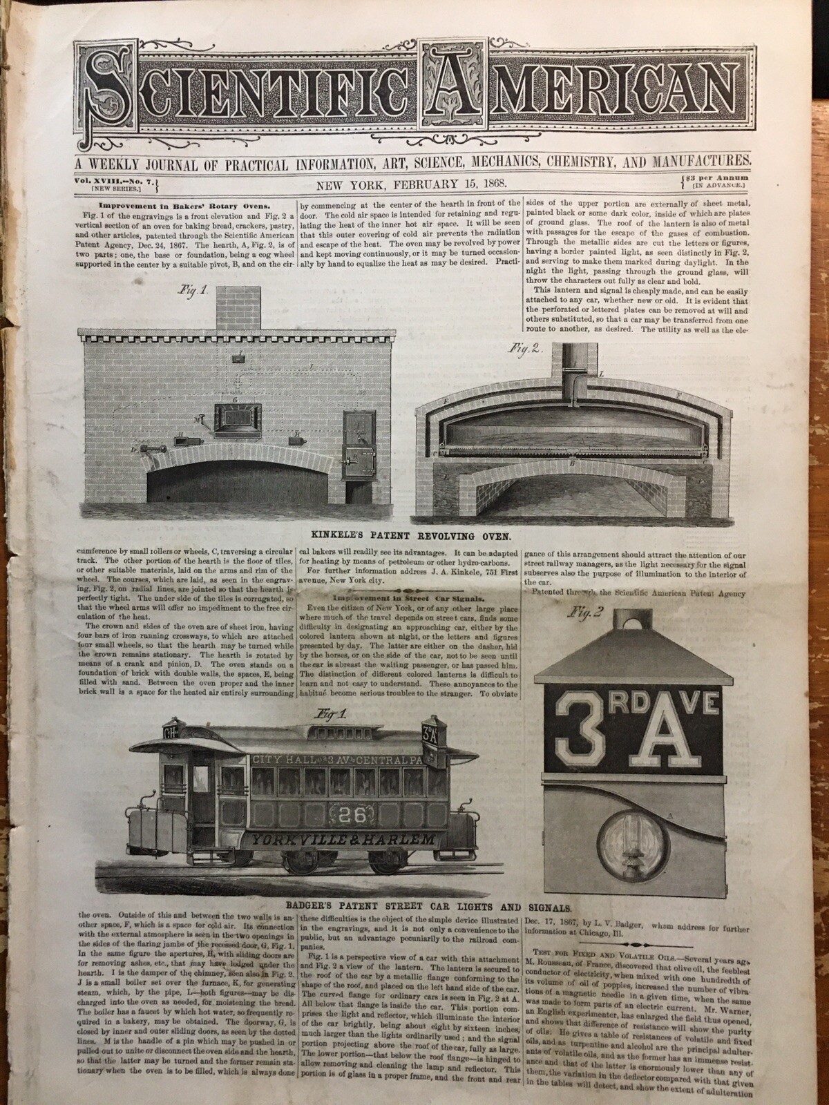 Bakery Commercial Bread Oven 1868 Yorkville Manhattan Street Car