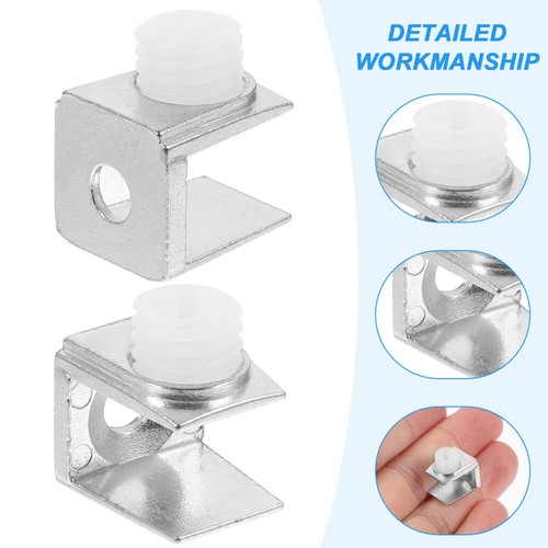 20pcs Glass Clamp Fixed Bracket Glass Shelf Brackets Glass Shelf Clamps - Picture 4 of 12