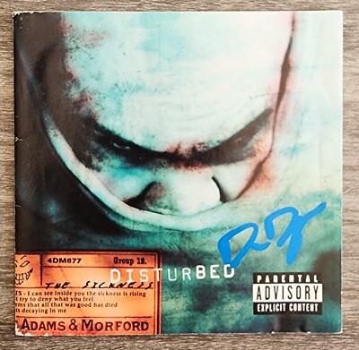 Dan Donegan Signed Disturbed - The Sickness CD Booklet Guitarist Legend RAD