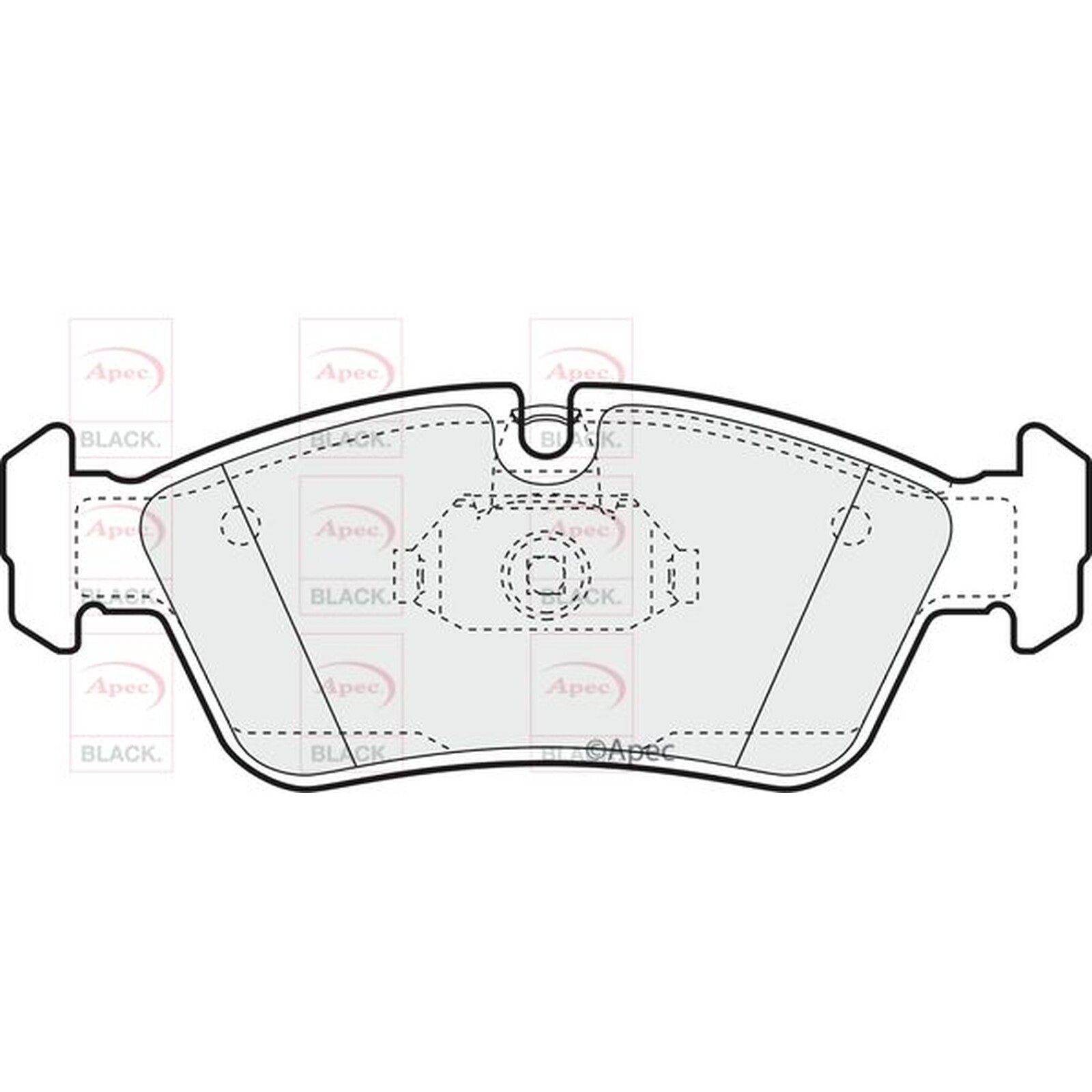 Apec Black Brake Pads Front PAD1061B Fits BMW - Performance Matched to OE