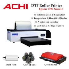 A3 DTF Transfer Printer Direct to Film AUTO Roller Film T-shirt Printing Heater