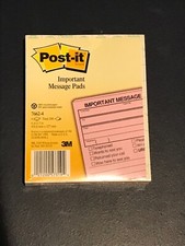 Post It Brand Messaging Pad. 7662-4. 4 Pack Total Of 200. Dimensions 4in X 5in
