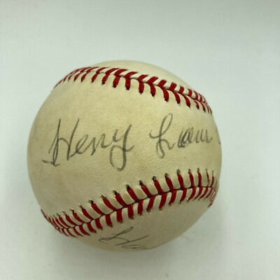 Hank Aaron Henry Louis Aaron Full Name Signed Baseball With JSA