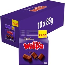Cadbury Bitsa Wispa Chocolate Bag 85g x 10