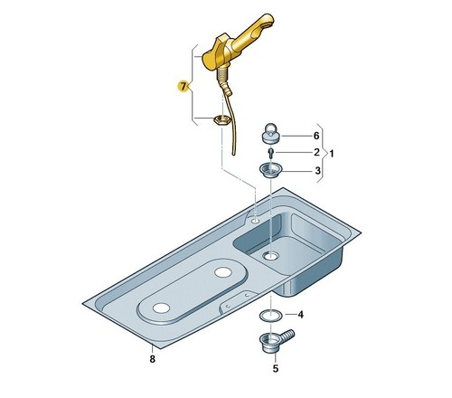 Original VW T5 T6 Multivan California Camper Wasserhahn Mischbatterie 7E7070135 - Bild 5 von 5