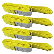 4PK 2x9ft Web Lifting Strap Sling Eye&Eye Reinforced Rigging Towing Moving Strap
