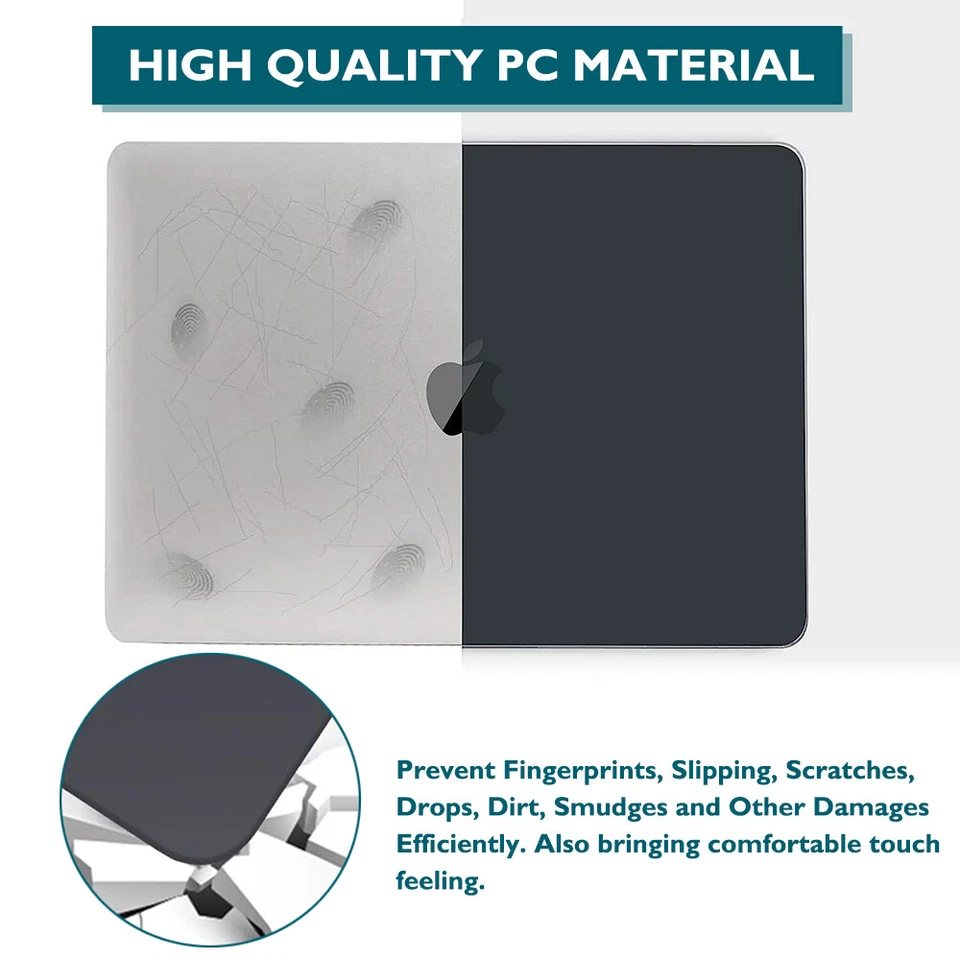 Funda Rígida Mate Para MacBook Air 15" A3241 M4 A3114 M3 A2941 M2 Teclado Cubierta LCD Foto 4 de 4