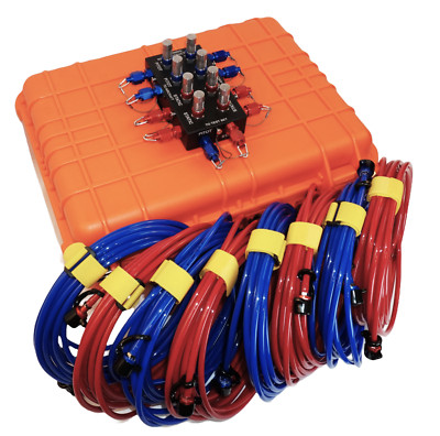 Pitot-Static Air Data Test Distribution Manifold Isolation Leak Test AN4 Hoses