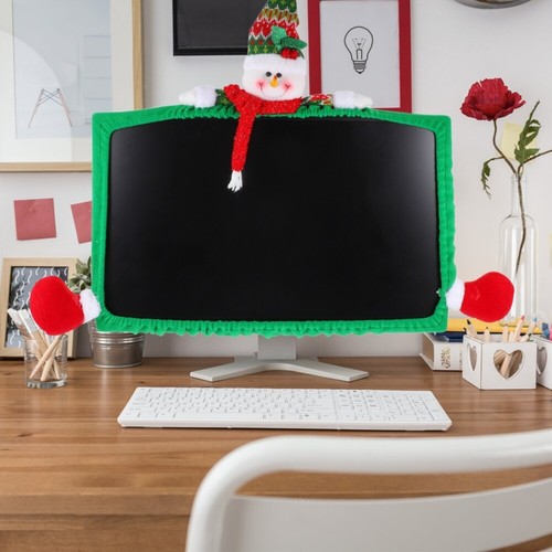 Schneemann -Schutzfall Büro Monitordekor Dekoratives Gehäuse Anzeigen - Bild 6 von 12