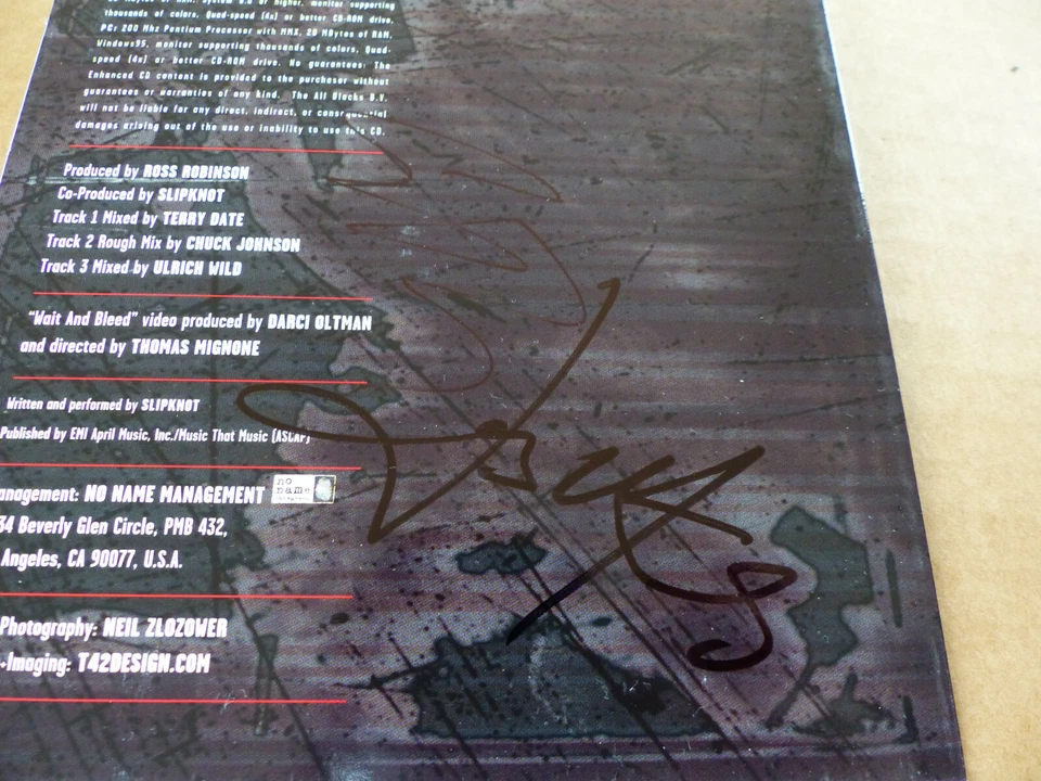 SLIPKNOT Corey Taylor signed Autogramm signiert "WAIT AND BLEED" CD Digi-Pack - Bild 3 von 4