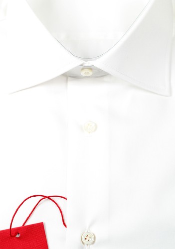 Camisa de vestir Kiton blanca lisa talla 41 IT / 16 EE. UU. nueva con etiquetas - Imagen 3 de 3