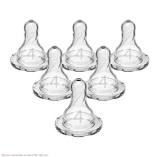 Dr. Brown's Narrow Baby Bottle Nipples - Level 4 - Fast Flow - 9 Months+ - 6pk