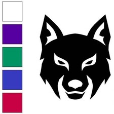 Wolf Head Vinyl Decal Sticker Multiple Colors Sizes 7244