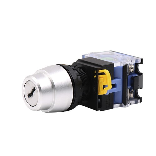 Security Key Switch Lock + Keys 2/3 Positions Latching Momentary NO NC 22mm - Picture 11 of 11