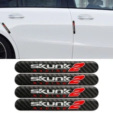 X4 SKUNK2 Black Carbon Car Trunk Side Fenders Door Badge Scratch Guard Sticker