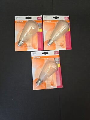 3x Osram LED Leuchtmittel Star Classic Edison 7W = 60W E27 matt 806lm Warmweiß