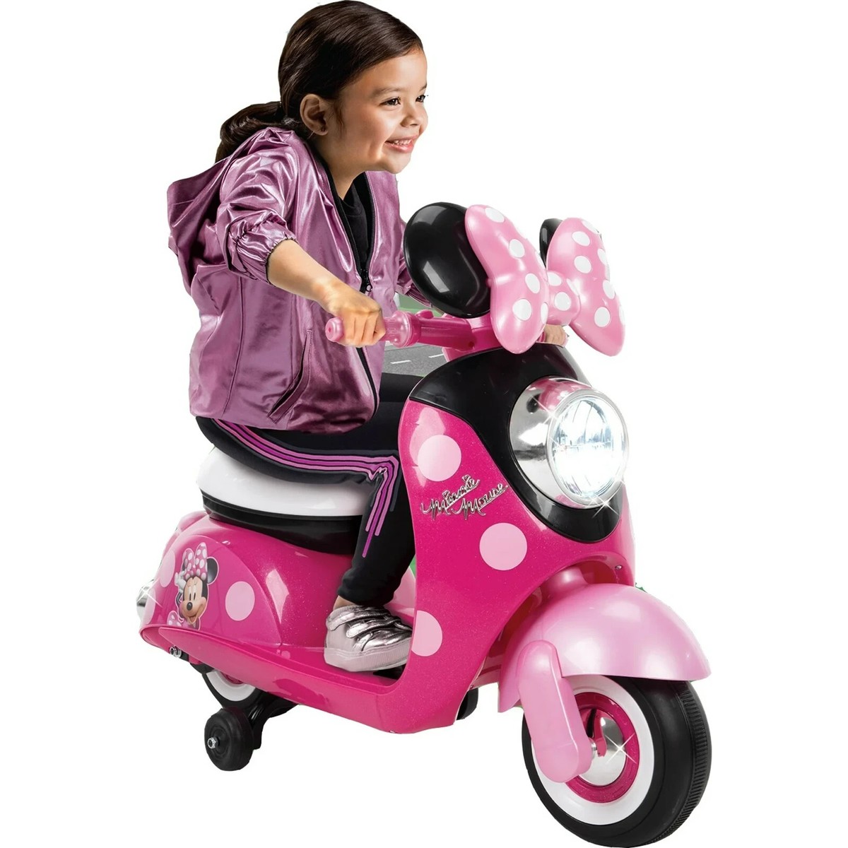 Disney Minnie Mouse Battery-Powered Electric Scooter, Ages 3-7