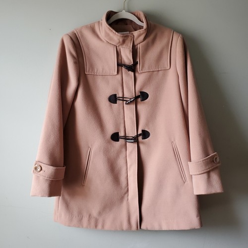 St. John Bay Camel Fleece Peacoat Toggle Button Coat Large - Picture 3 of 9