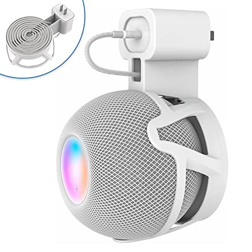 Outlet Wall Mount Holder For Homepod Mini Plug Mount Stand With Cord Management