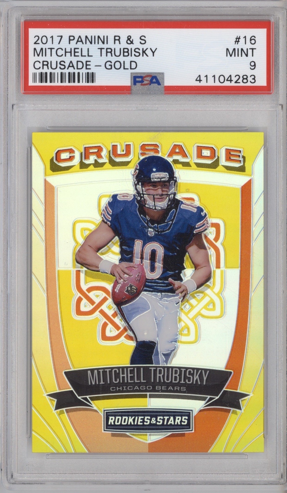 Mitchell Trubisky Panini Rookies & Stars Crusade #16 Gold