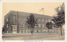 Newman School Tell City Indiana 1920s postcard