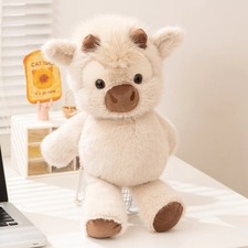 40cm Highland Cattle Plush Toy Soft Huggable Running Cow Stuffed Animal