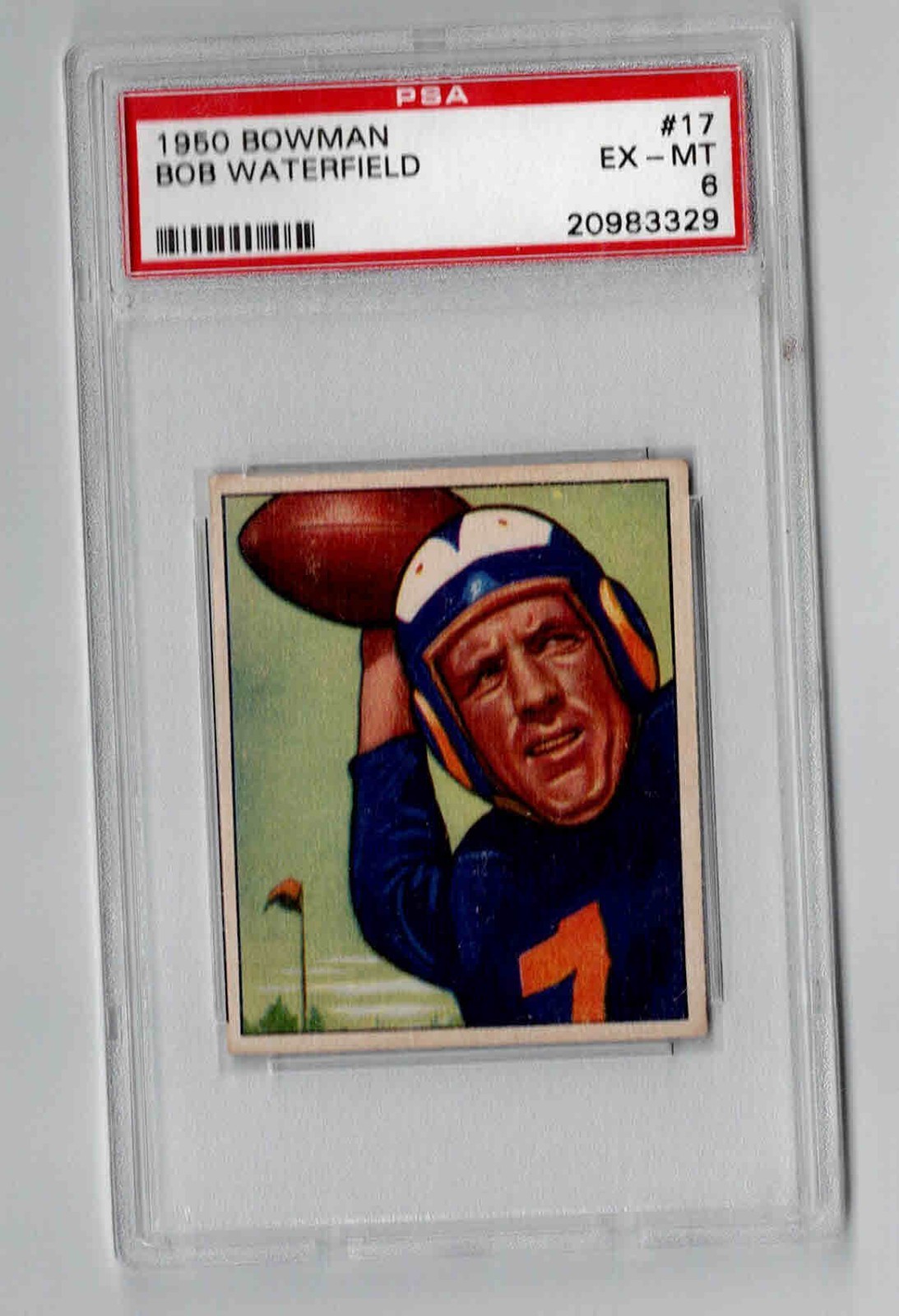1950 Bowman #17 Bob Waterfield Los Angeles Rams PSA 6 EX-MT