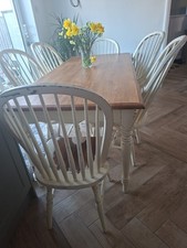 Laura ASHLEY KITCHEN TABLE AND SIX CHAIRS BRAMBLE RANGE