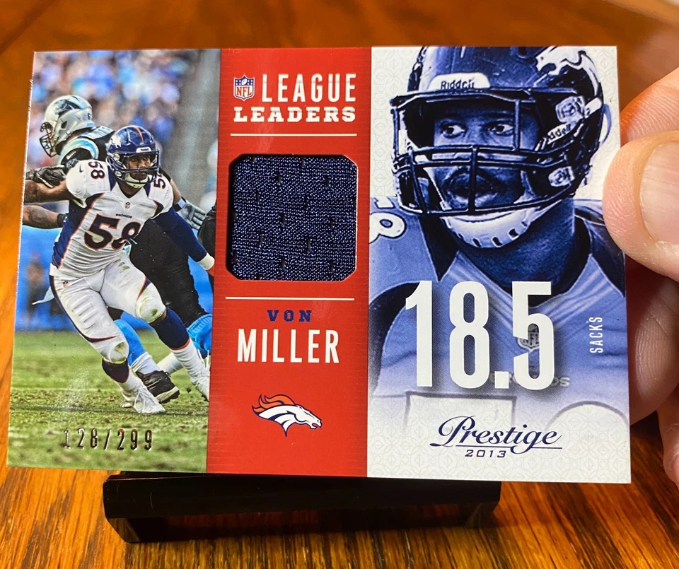 Von Miller 2013 Panini Prestige League Leaders Materials /299 #15 3173 - Image 3 of 3