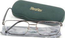 Sferoflex SF 2287 268 Silver Black Metal Eyeglasses Glasses Frame 57-17-145 NEW