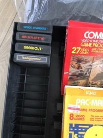 Atari 2600 Game Console Lot , Storage Box , Games And More
