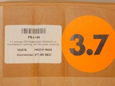 Connectrac PS-I-144 3.7" Wireway 20A Duplex Receptacle w/4-Unit Telecom Openings