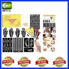 Customized Temporary Tattoos - 126 Stencils with Non-Toxic Ink for Kids  Adults