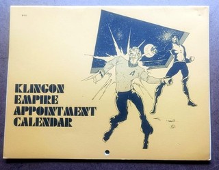 STAR TREK Klingon Empire Appointment CALENDAR 1975 Boojums Press RARE