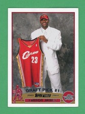 Lebron James 2003-04 Topps Draft Pick #1 Rookie Card #221 EX. rookie card picture