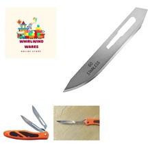 Piranta Stainless Steel Replacement Blades – 100 Pack, Razor-Sharp Surgical P...