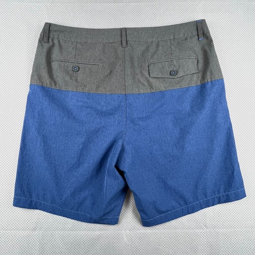 Short de bain hybride Tommy Bahama Cayman Isles homme 36 bleu gris bloc de couleur - Photo 2/9