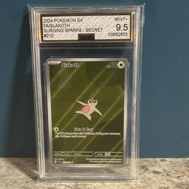 The Pokémon Company AGS 9.5 Slakoth Surging Sparks 212/191 IR Holo EN 2024
