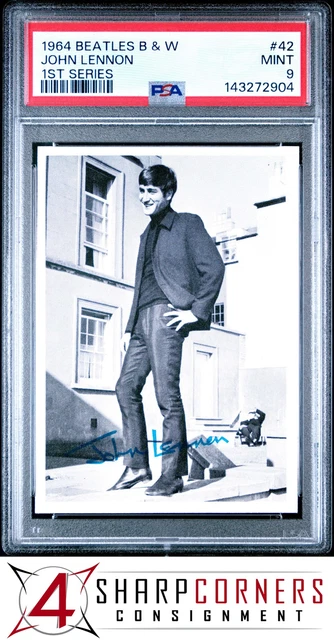 1964 BEATLES S/W 1ST SERIES #42 JOHN LENNON POP 11 PSA 9