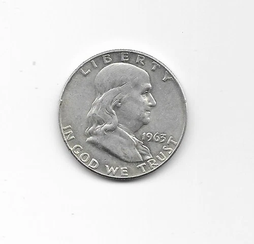 1963 - D   FRANKLIN HALF  DOLLARS VF- XF