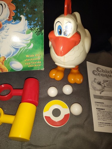 Vintage MB games very rare Chicken croquet large fun boxed game set - Picture 6 of 9