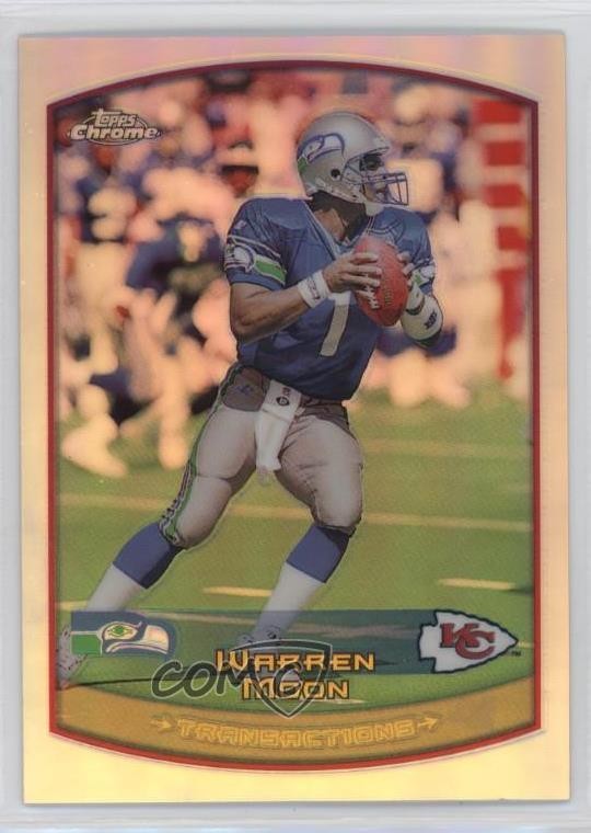 1999 Topps Chrome Refractor Warren Moon #4 HOF 0vl5
