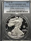 2025-S Proof $1 American Silver Eagle ARMY Privy PCGS PR69DCAM Blue Label 250th
